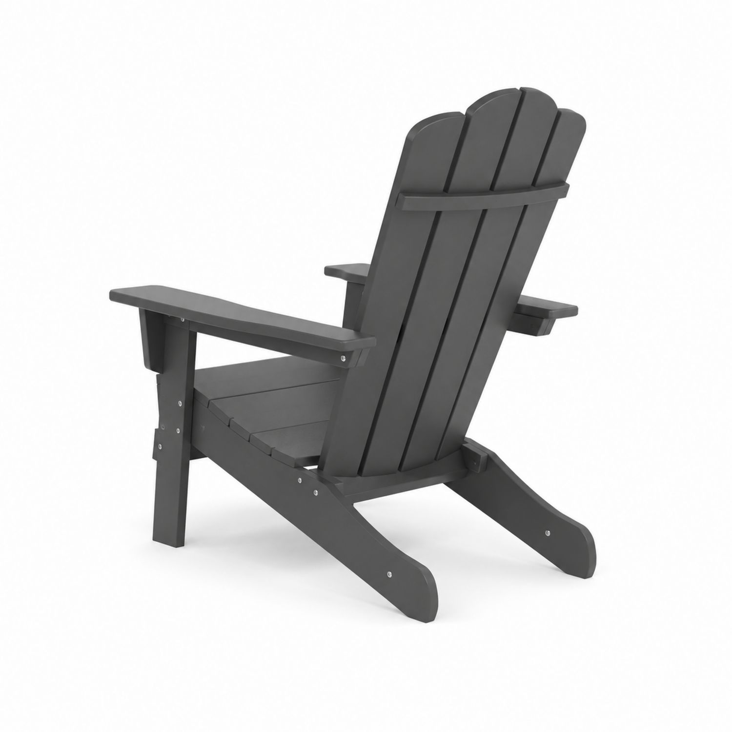 Chaise Adirondack en Bois Composite Gris-luntrivoqelz