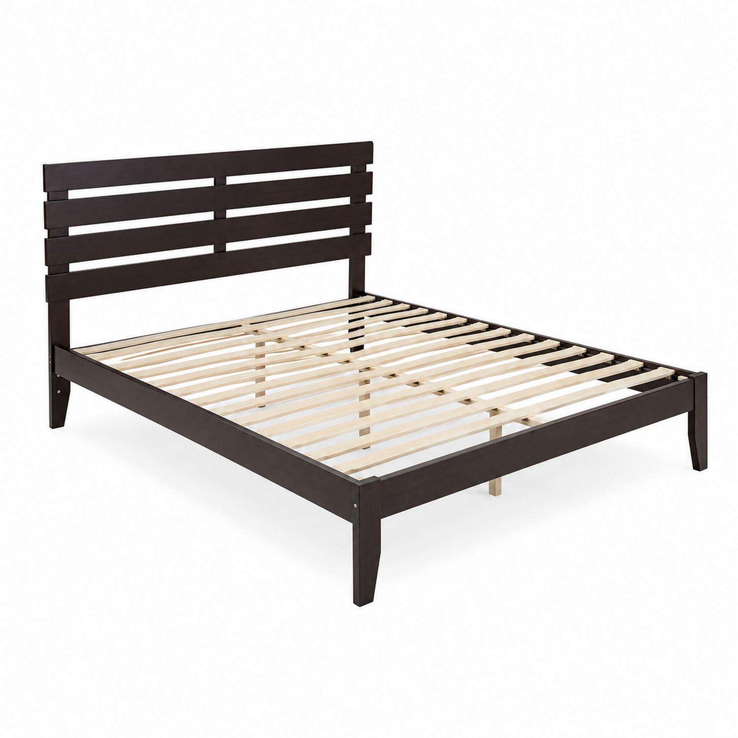 Lit double en bois brun-luntrivoqelz