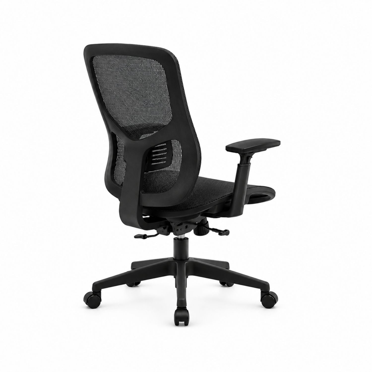 Chaise de bureau ergonomique en maille Noire-luntrivoqelz
