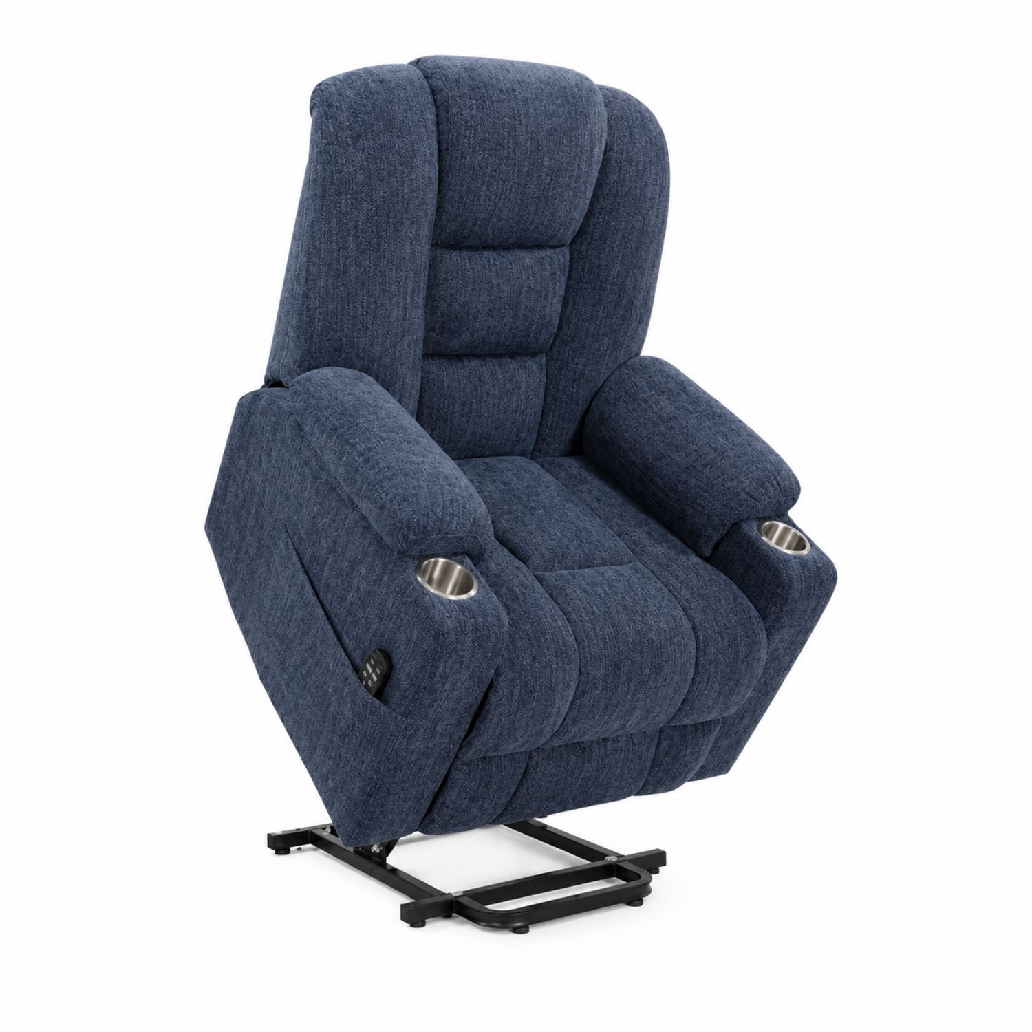 Fauteuil Releveur Électrique en Tissu Bleu-luntrivoqelz