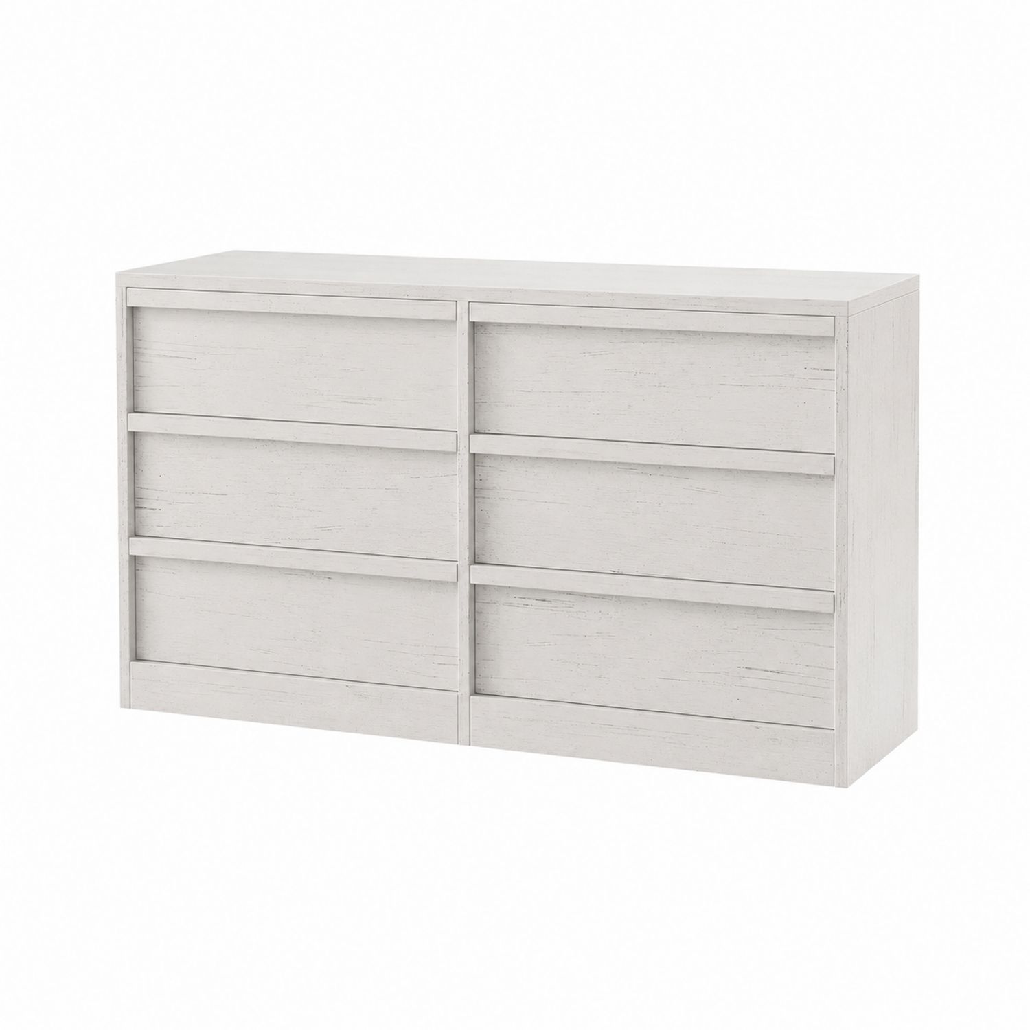 Commode à 6 tiroirs en bois Blanc 120x40x75 cm-luntrivoqelz