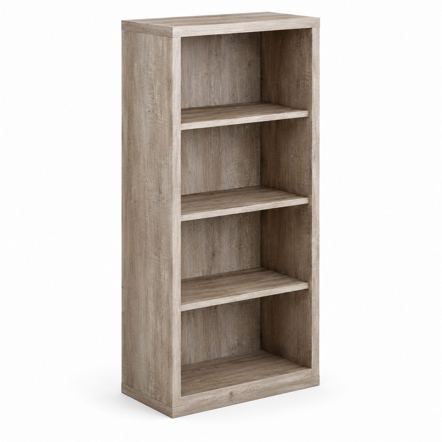 Bibliothèque étagères 4 niveaux en bois chêne clair-luntrivoqelz