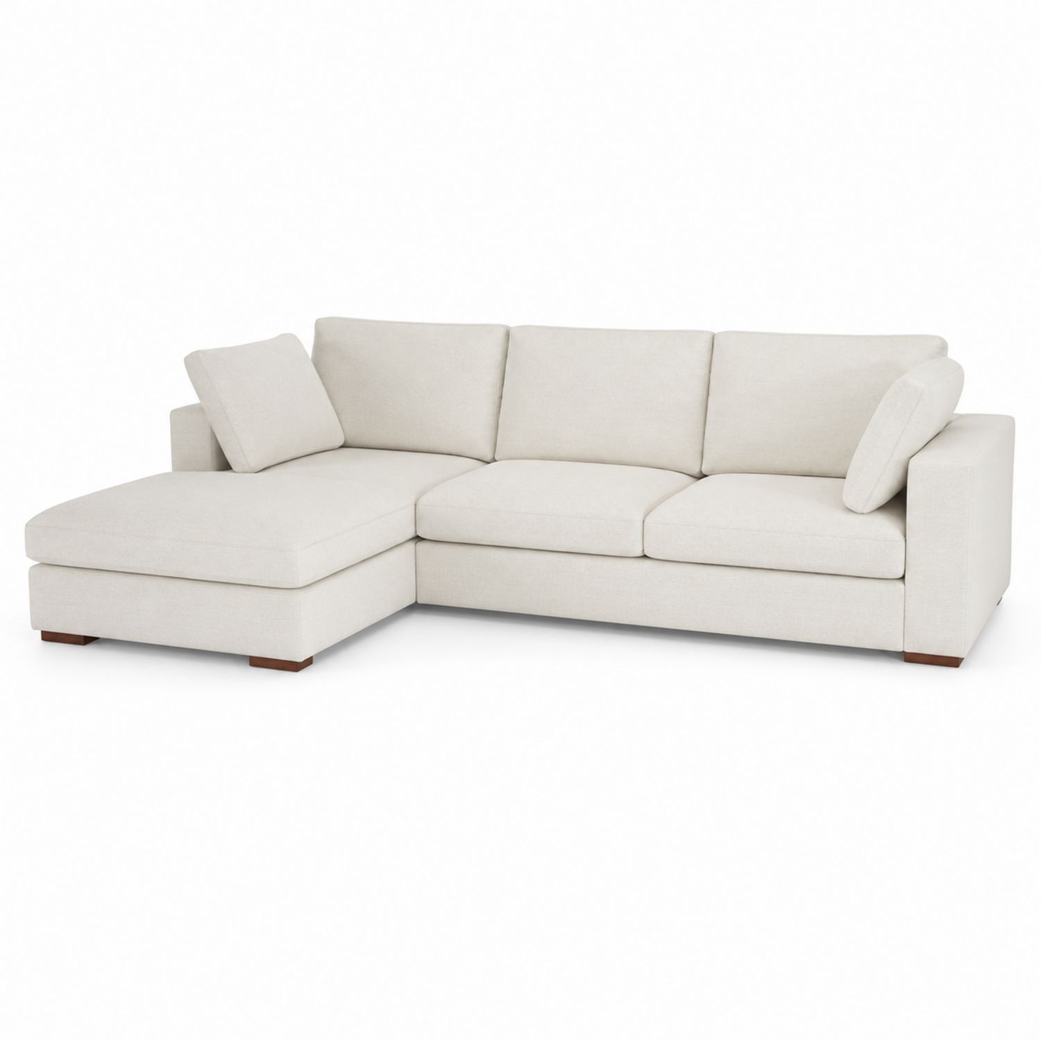 Canapé d'angle tissu beige avec méridienne 275cm x 150cm-luntrivoqelz