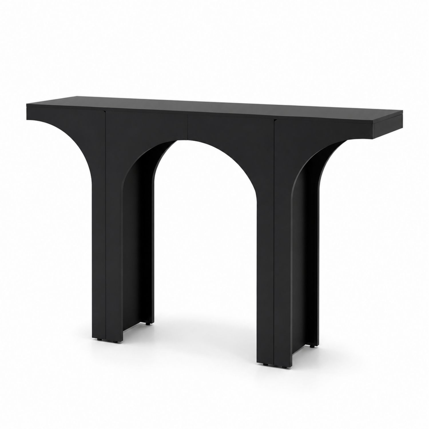 Console en métal noir avec structure en acier 120 cm-luntrivoqelz