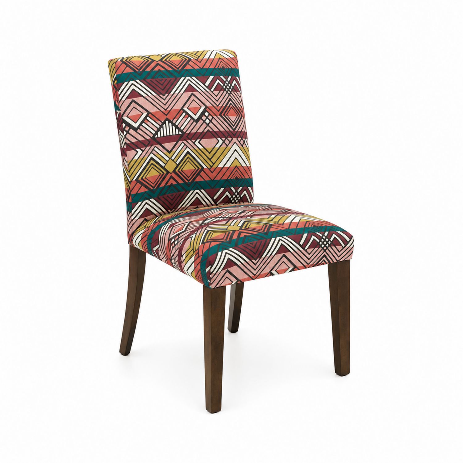 Chaise en bois avec revêtement géométrique-luntrivoqelz