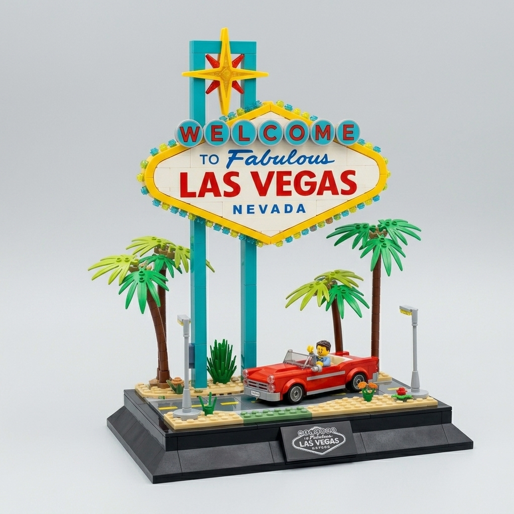 Vegas Strip Landmark: Vintage Road Trip Building Set