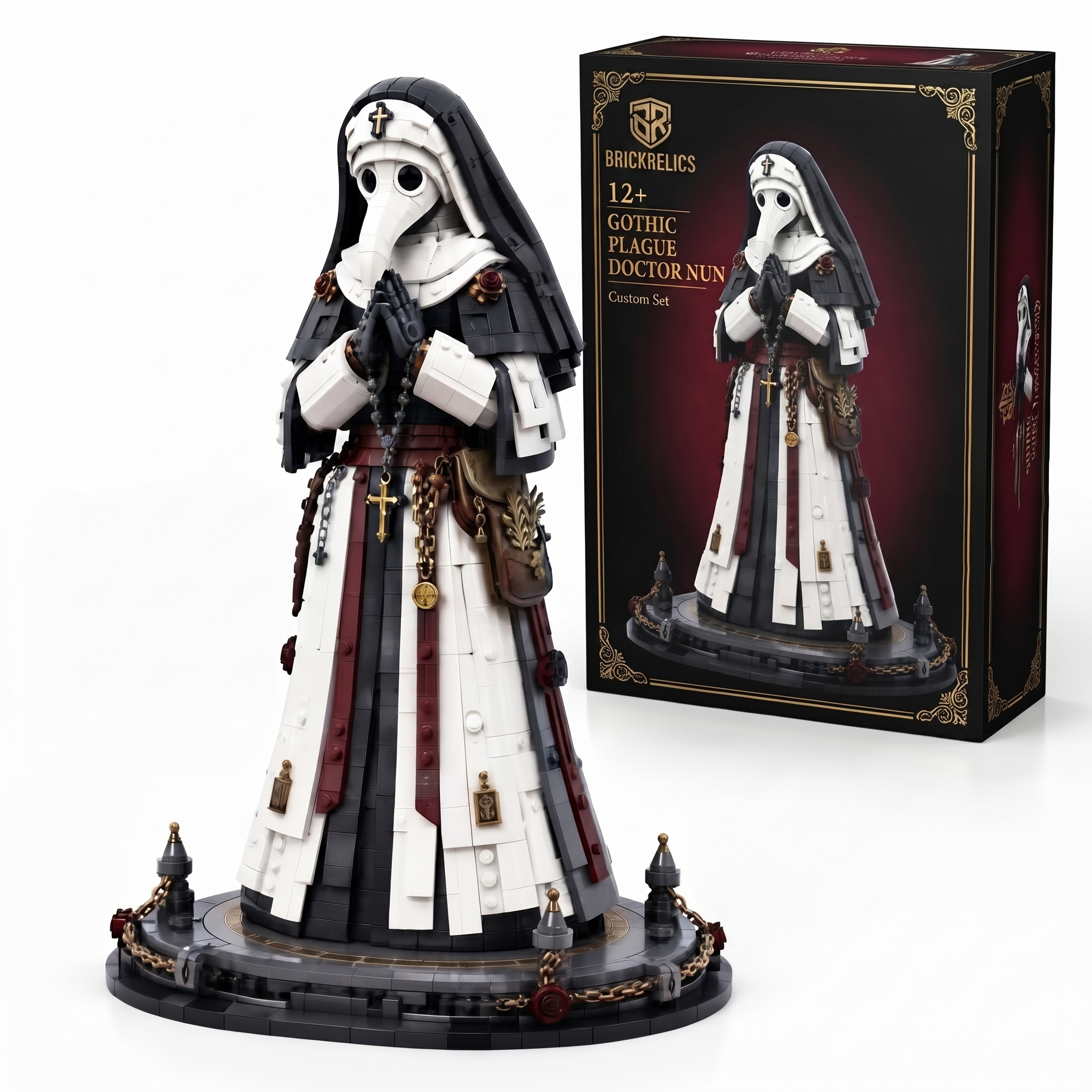 Gothic Plague Doctor Nun Collector Statue