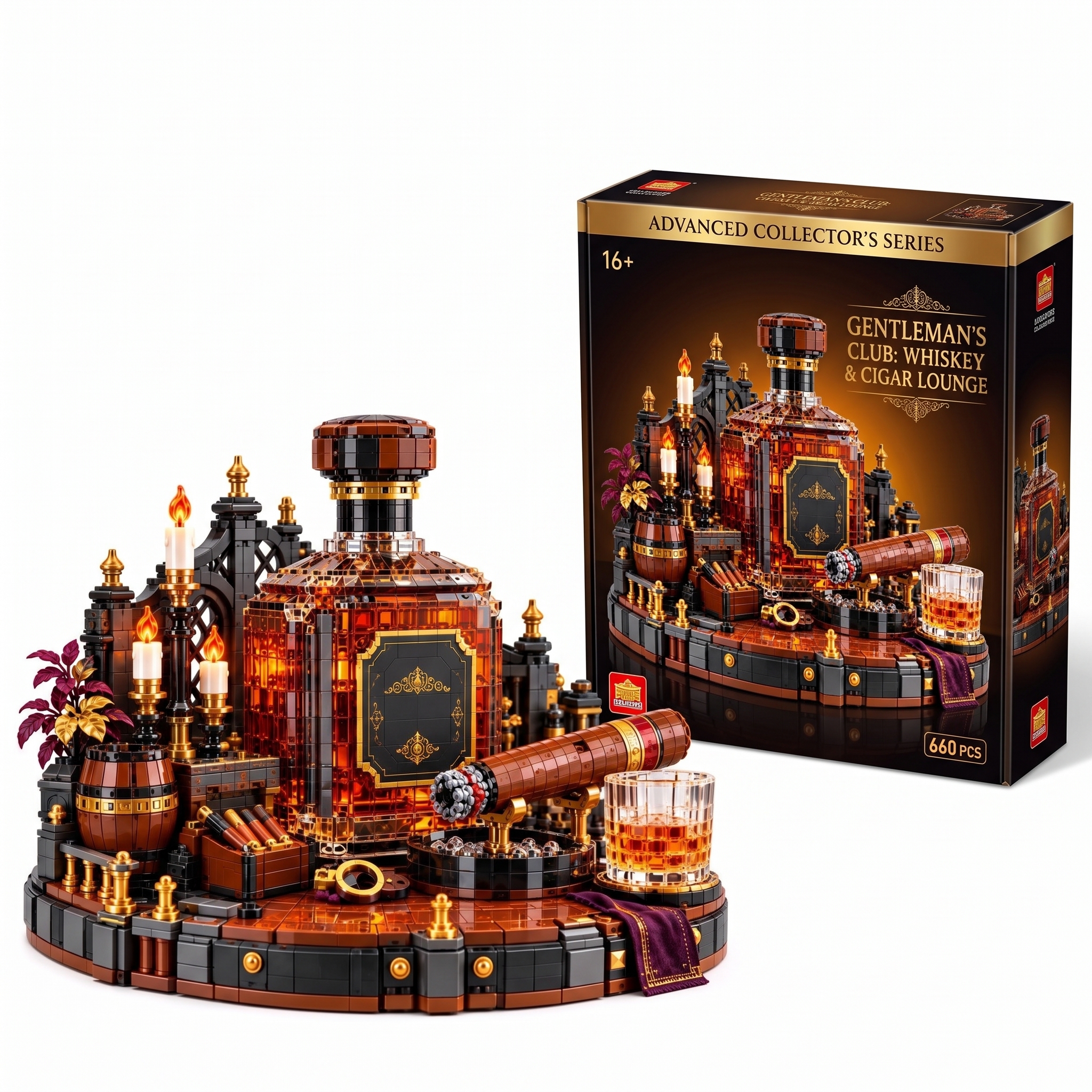 Gentleman's Club: Whiskey & Cigar Lounge Building Set