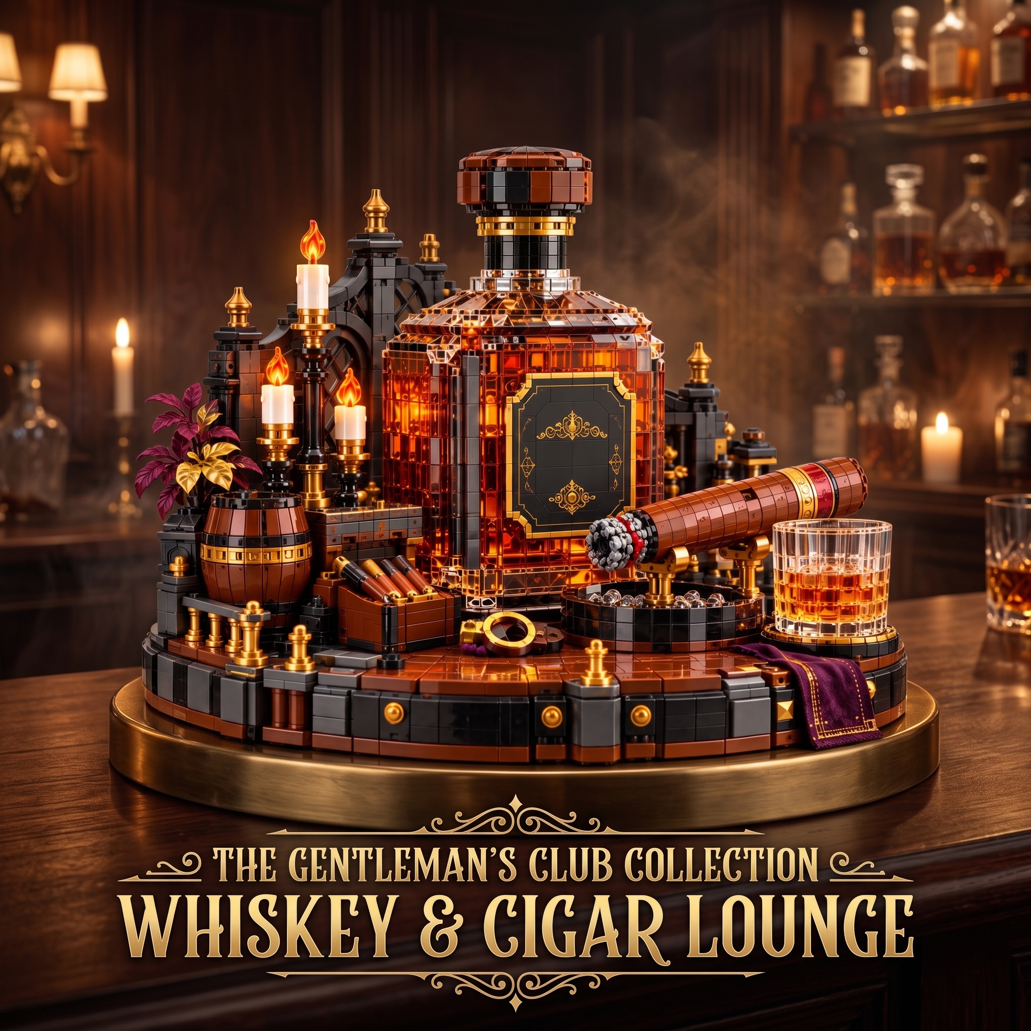 Gentleman's Club: Whiskey & Cigar Lounge Building Set