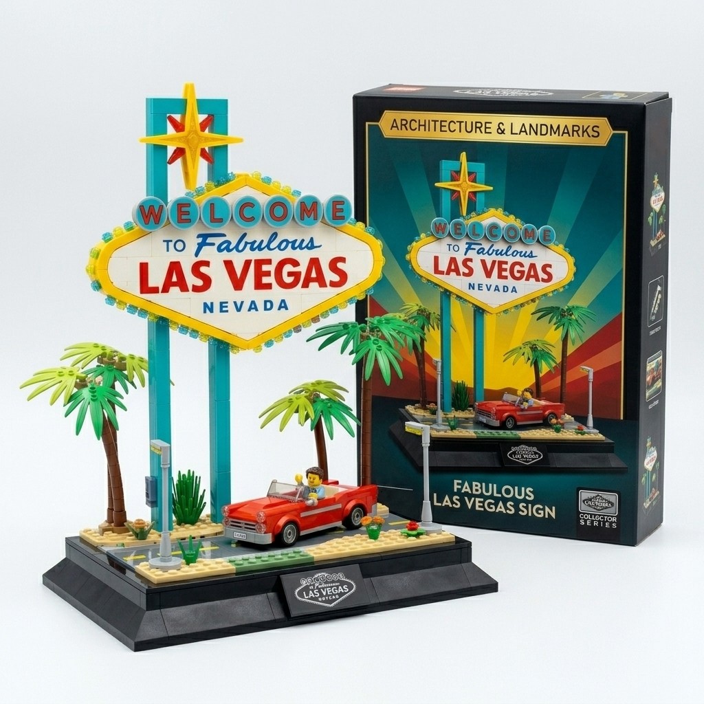 Vegas Strip Landmark: Vintage Road Trip Building Set