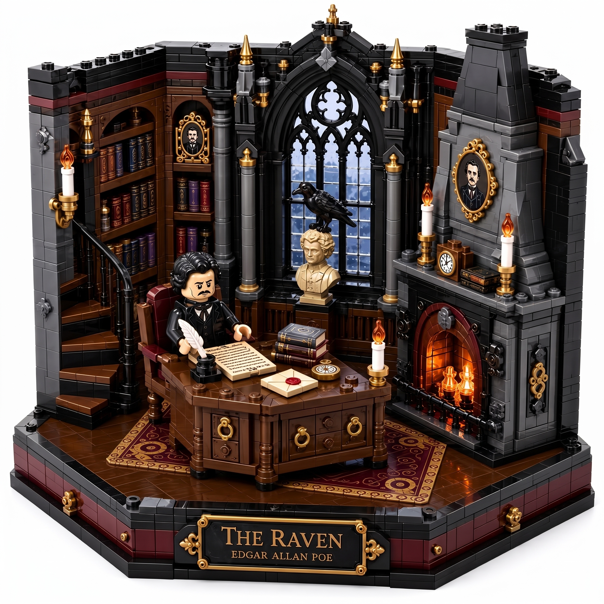 The Raven: Edgar Allan Poe Literary Masterpiece Brick Set