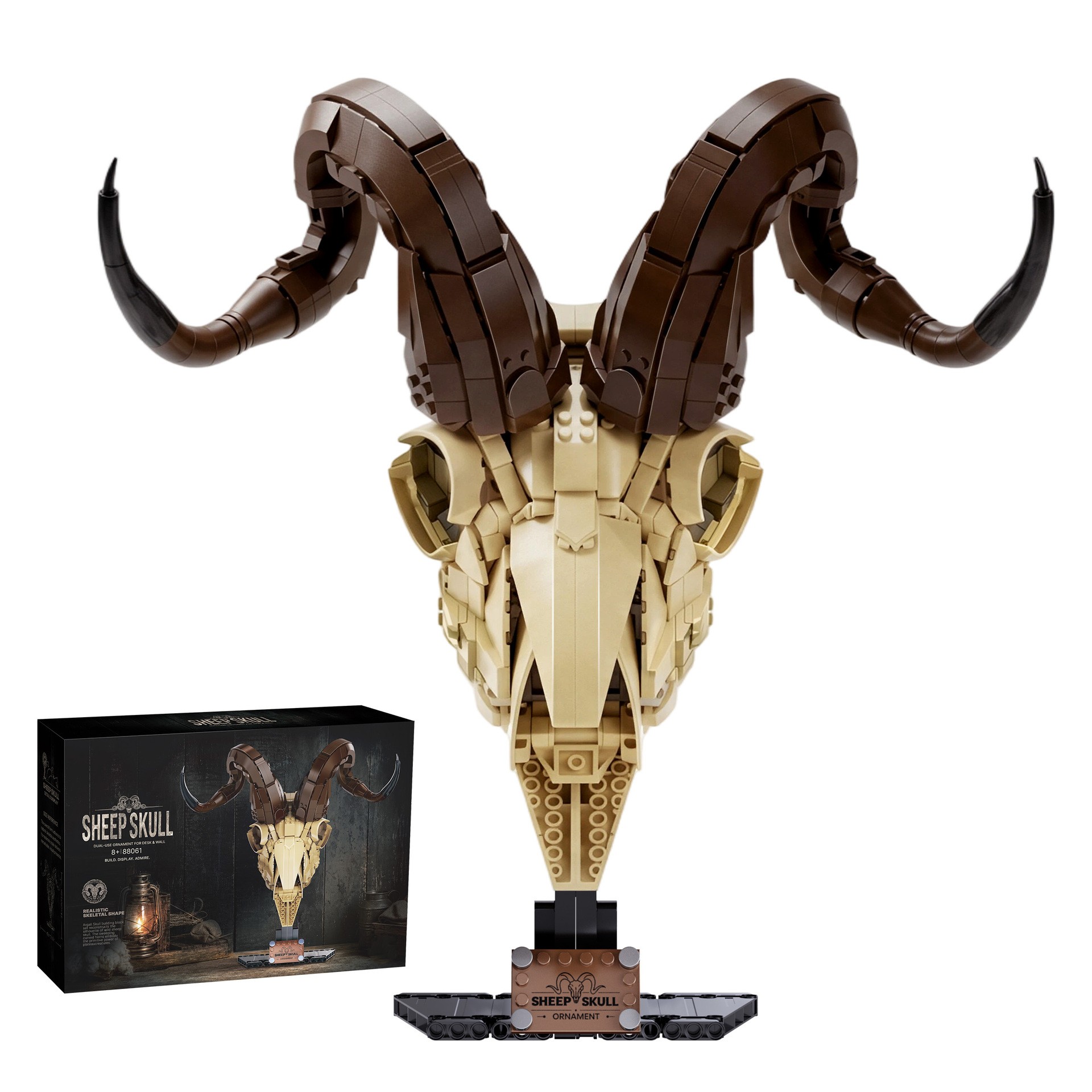 Sheep Skull Building Blocks:Halloween vibe decor