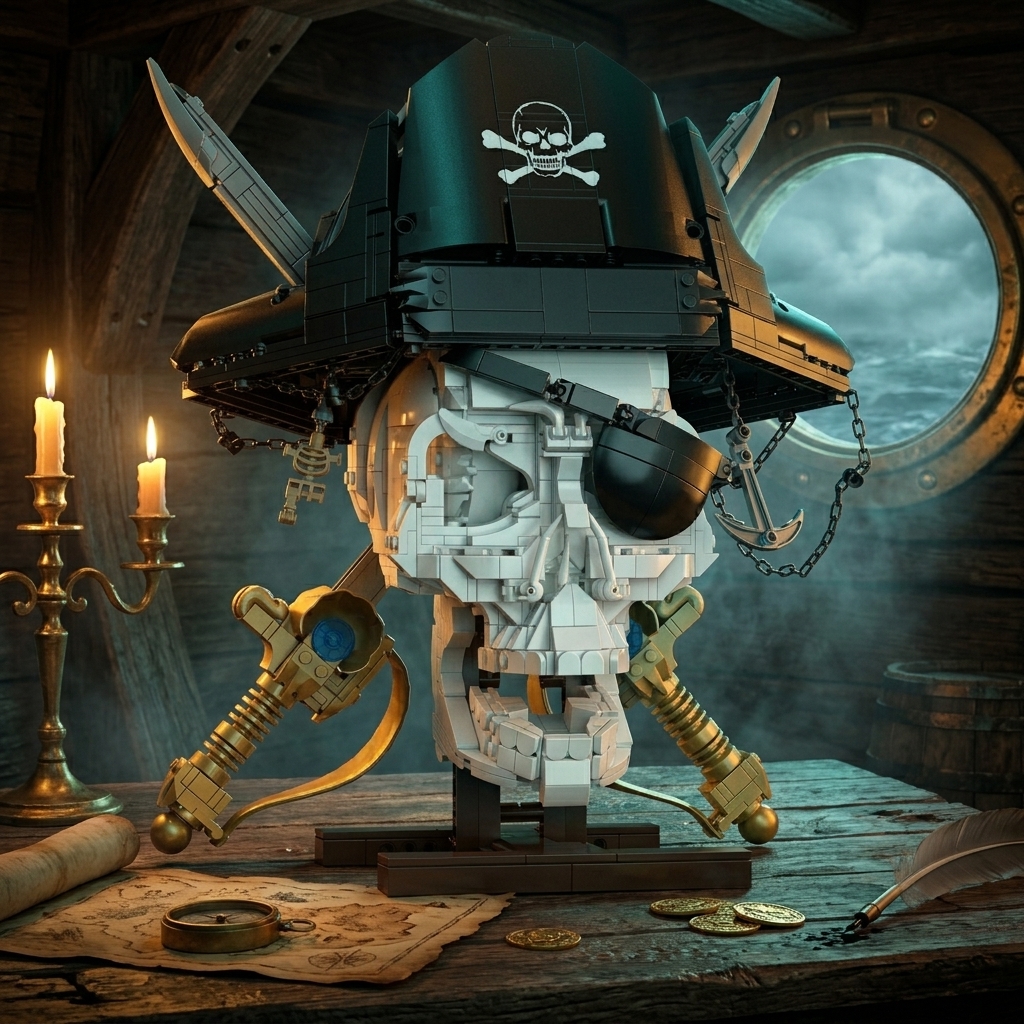 Pirate Legends: The Captain’s Skull Bust Display Set