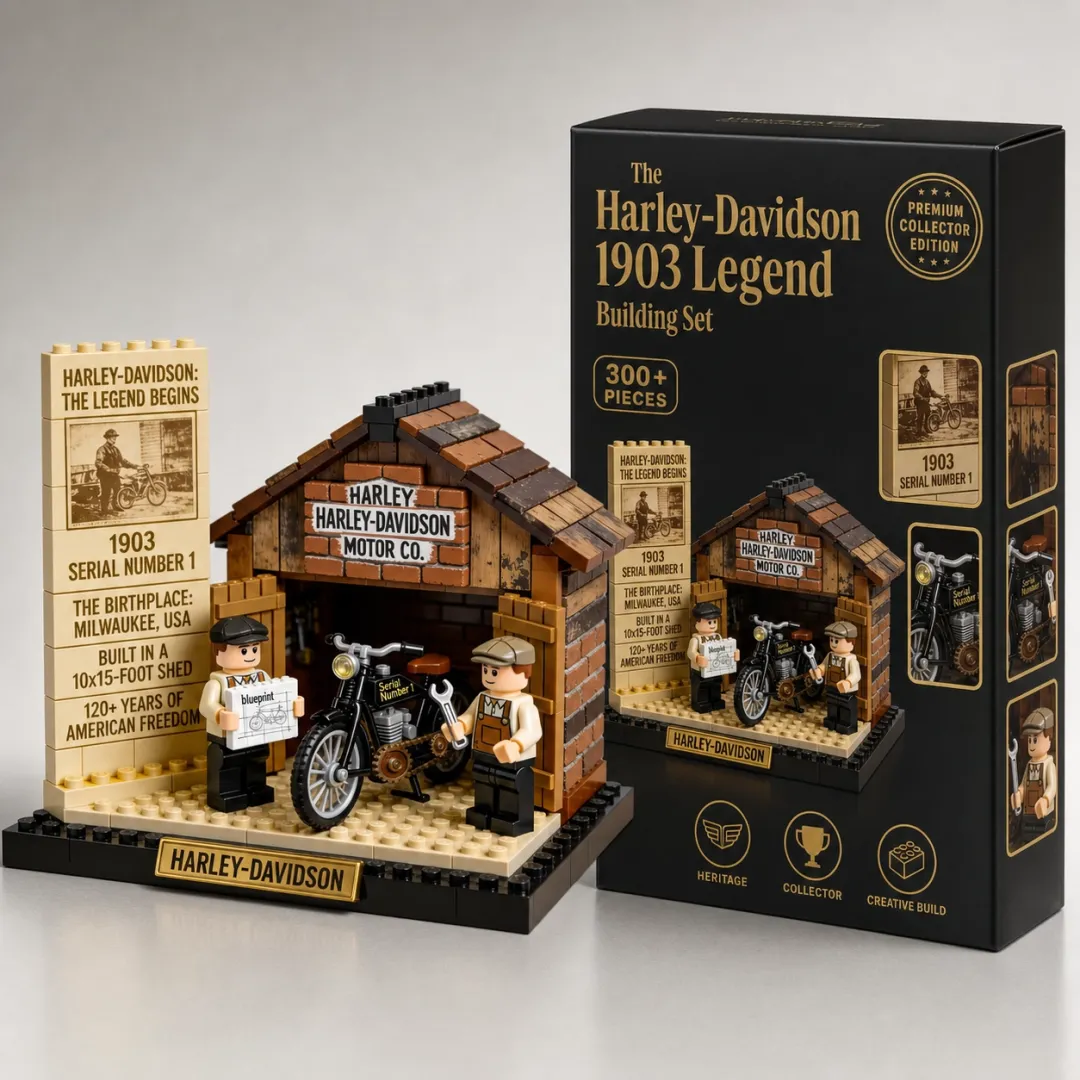 The 1903 Legend · Harley-Davidson Birthplace Diorama Building Set