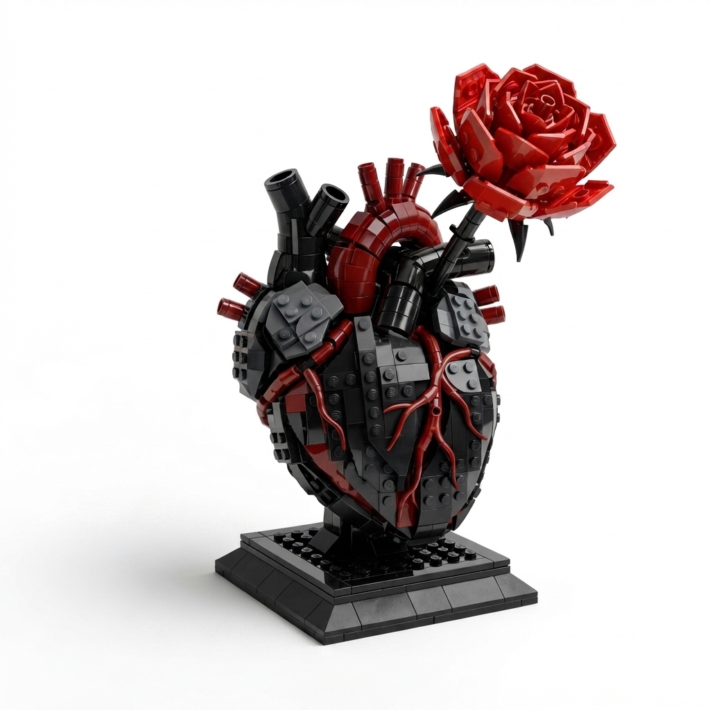 The Gothic Anatomical Heart & Blooming Rose Set