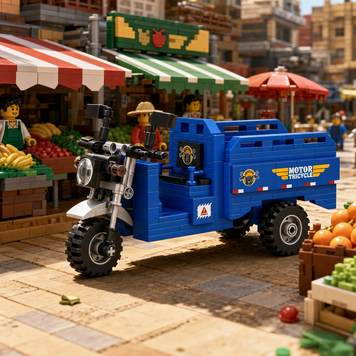 Urban Memories · Retro Blue Motor Cargo Tricycle