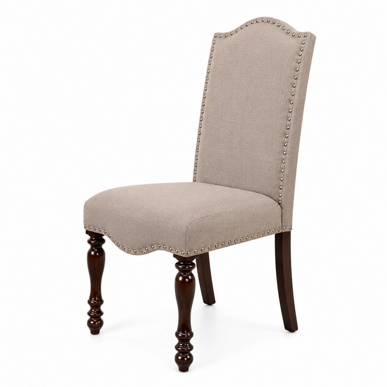Chaise en lin et bois massif beige