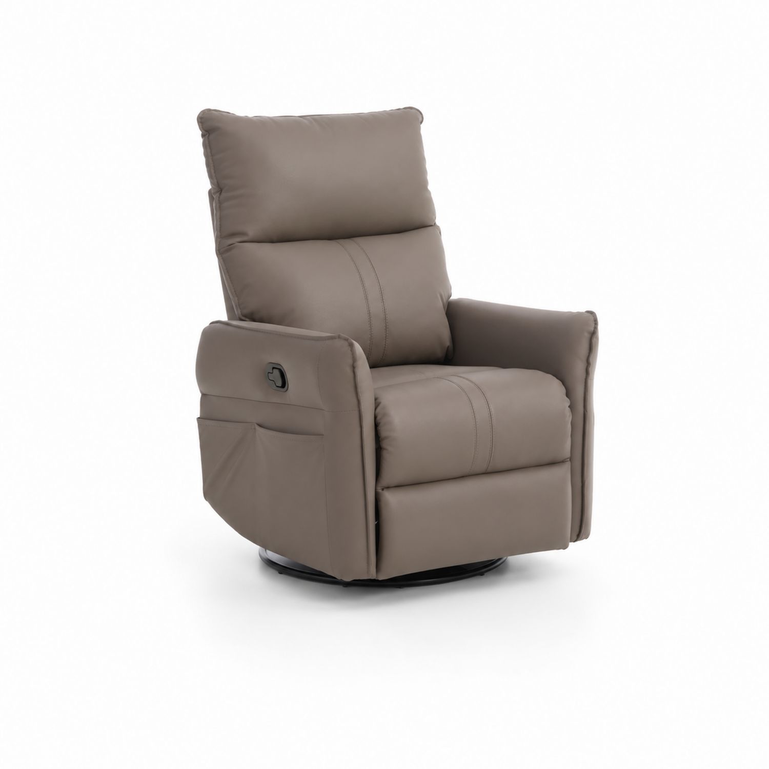 Fauteuil pivotant inclinable en similicuir Brun-Loftnestluxe