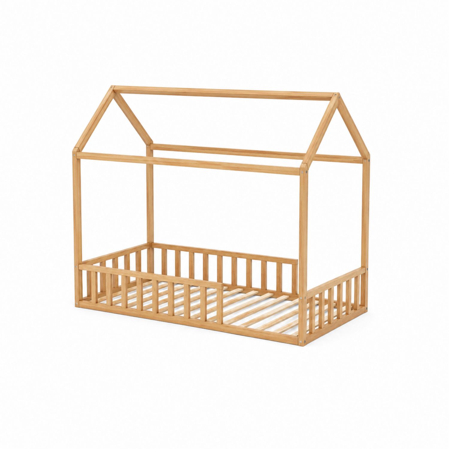Lit cabane en bois de pin naturel-Loftnestluxe