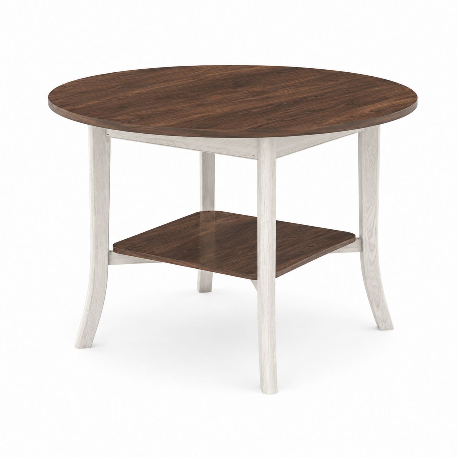 Table ronde en bois de noyer et chêne blanc-Loftnestluxe
