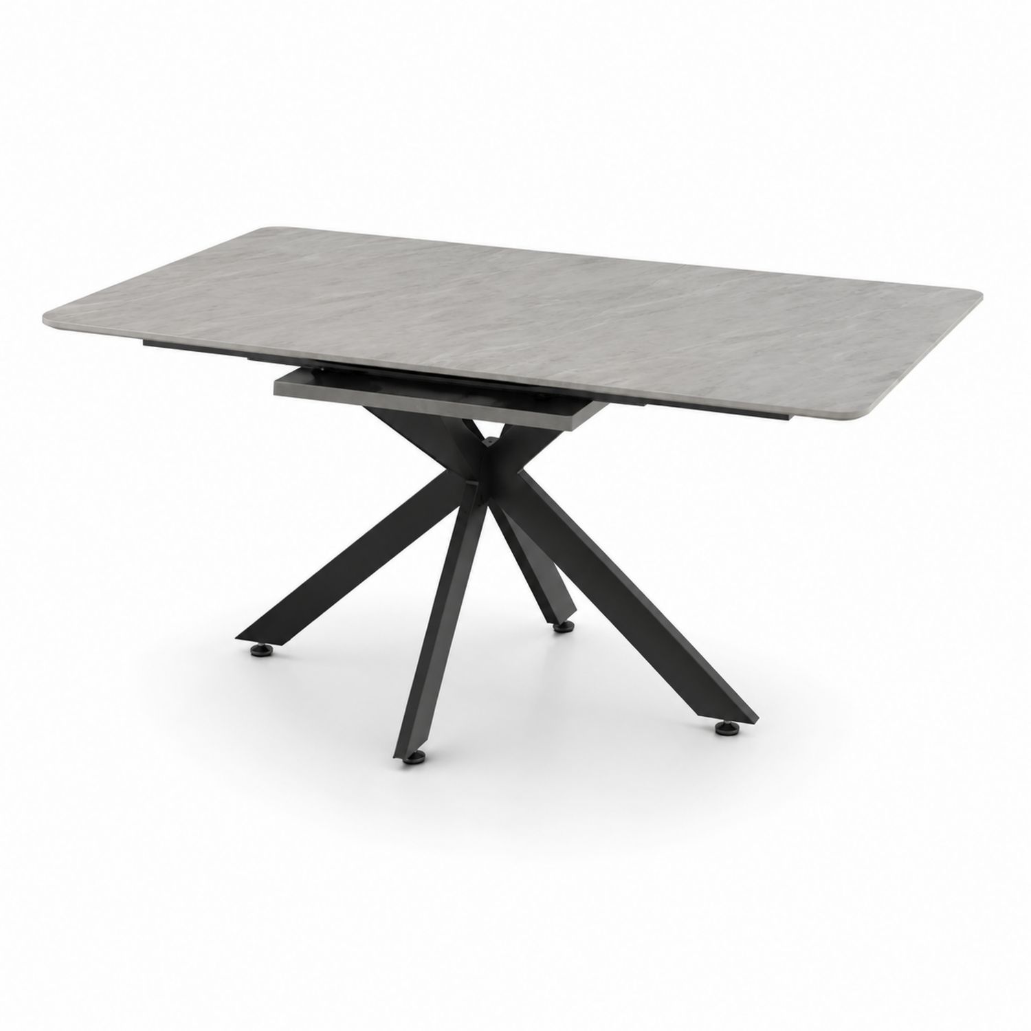 Table rectangulaire extensible en céramique et métal 160-200 cm-Loftnestluxe