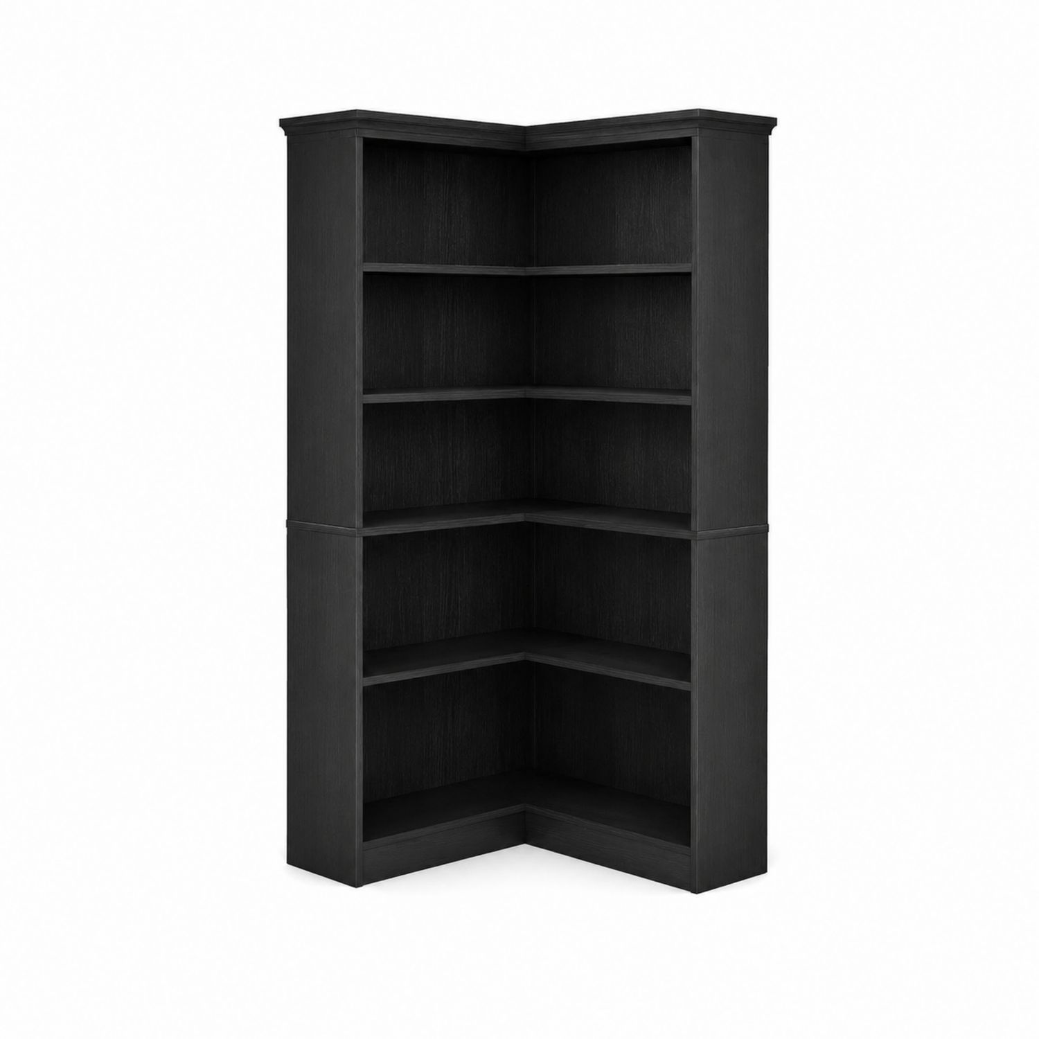 Étagère d'angle en bois MDF noire 180cm-Loftnestluxe