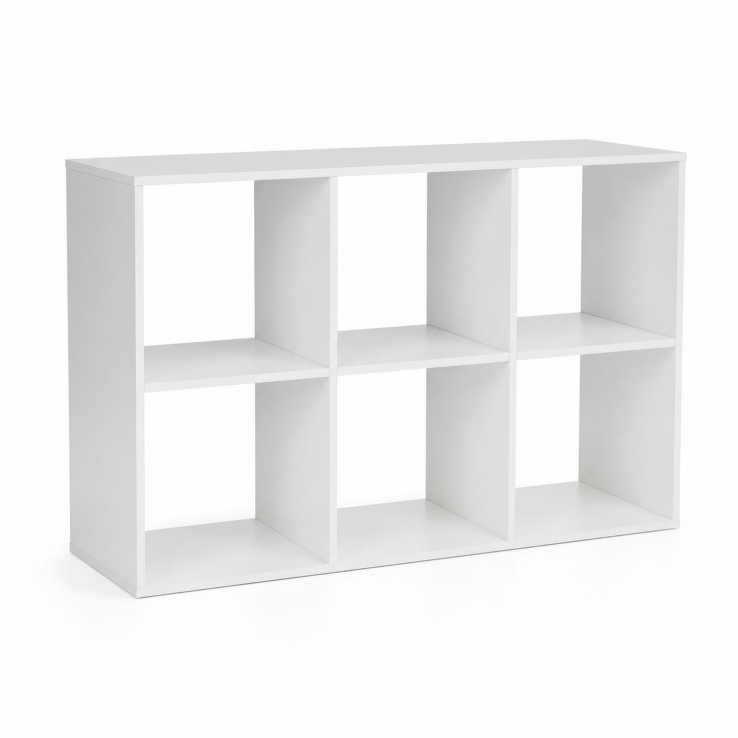 Étagère de rangement en bois aggloméré blanc 6 cases-Loftnestluxe