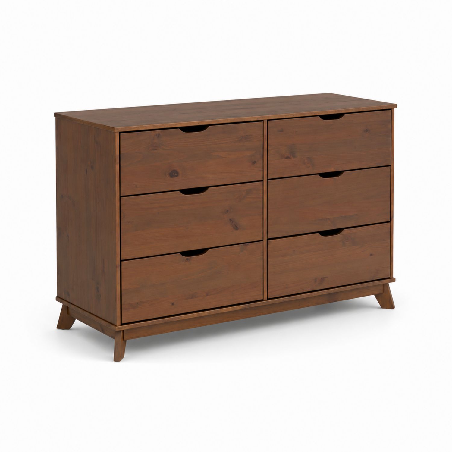 Commode en Bois de Pin 6 Tiroirs Marron-Loftnestluxe