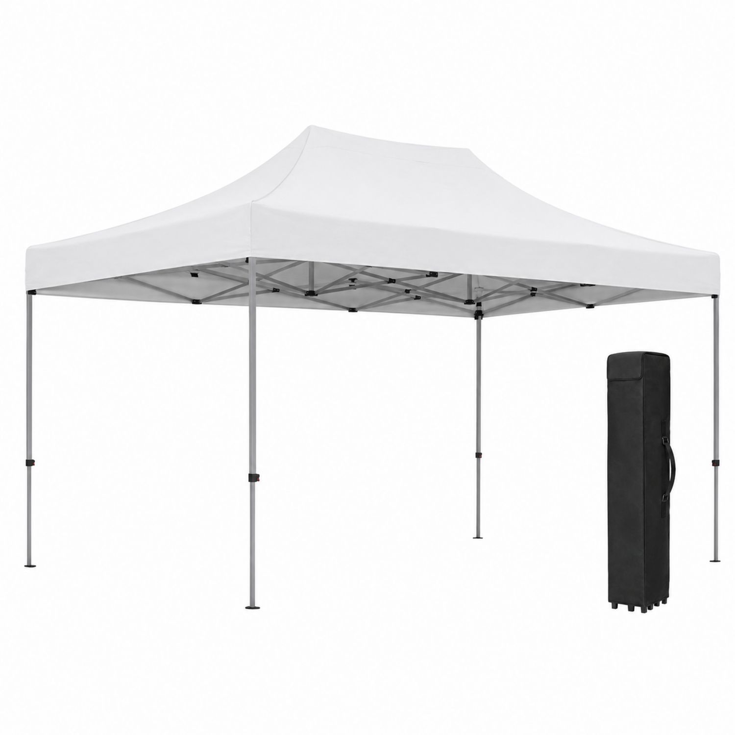 Tonnelle pliante de jardin 3x3 m Aluminium Polyéthylène Blanc-Loftnestluxe