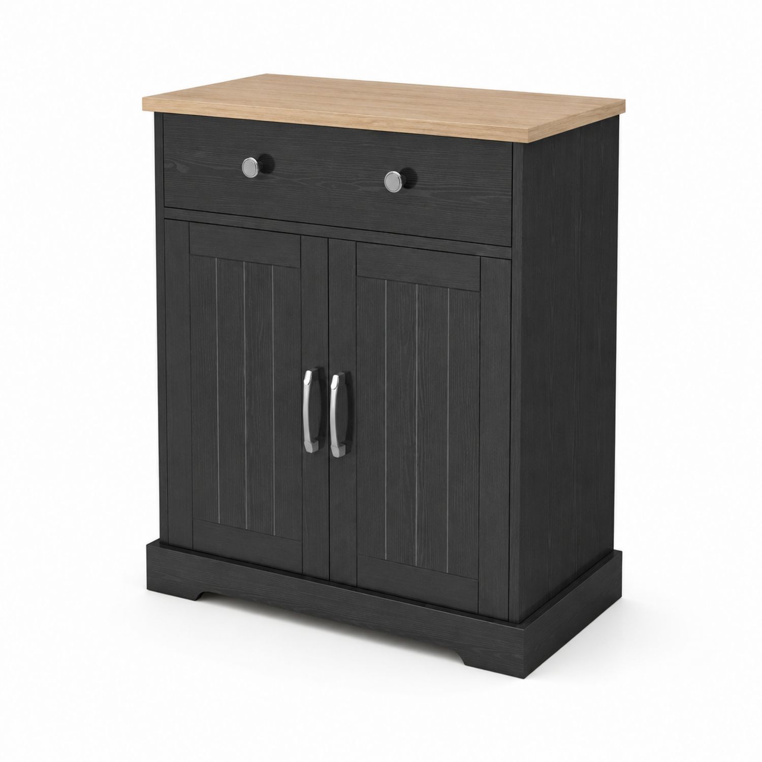 Buffet de cuisine en bois avec tiroir et portes 80x40x100 cm Noir/Oak-Loftnestluxe