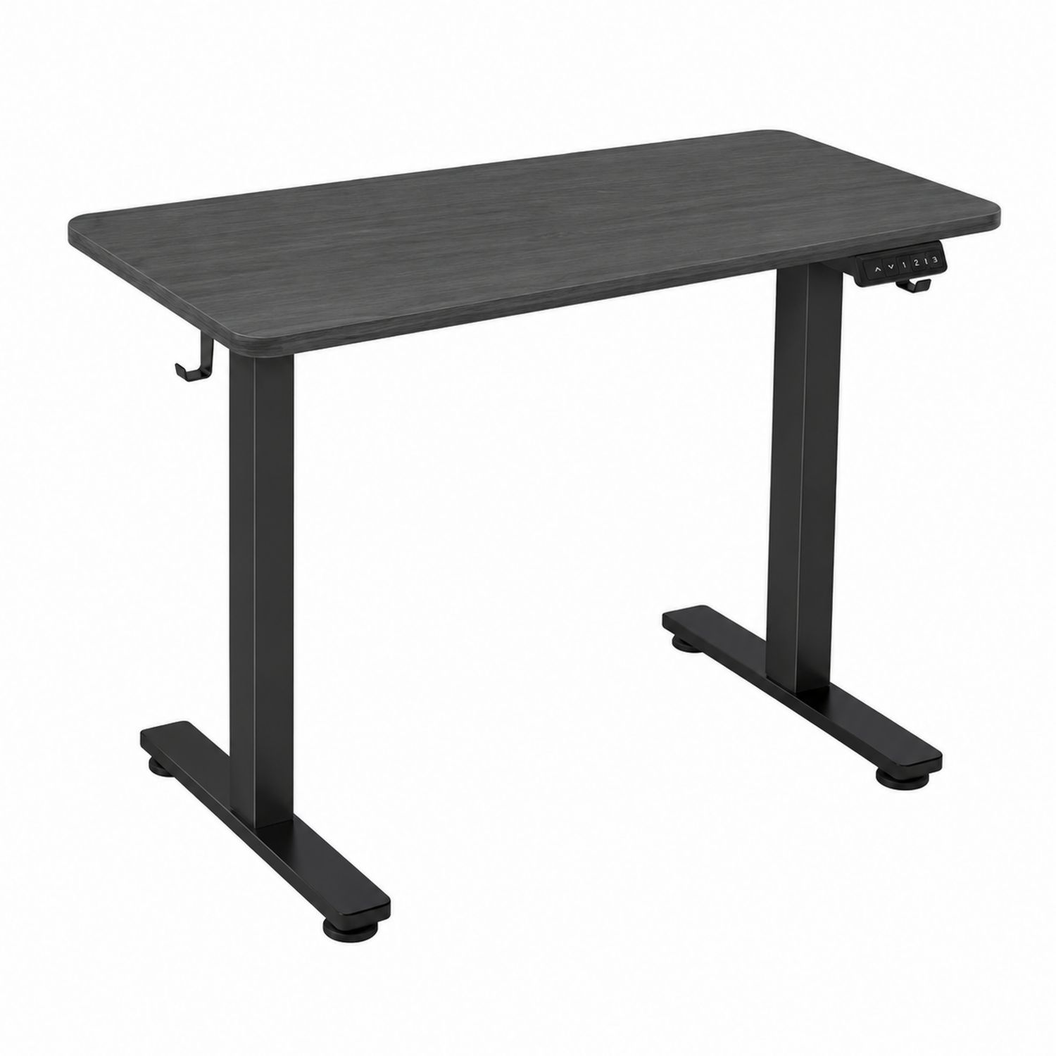 Bureau Réglable en Hauteur en Bois Stratifié et Métal Noir-Loftnestluxe