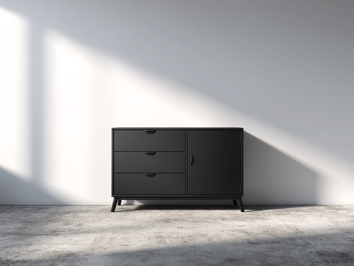 Mobile ingresso - legno-metallo - 120x40x82 cm - nero - moderno-Favozihome