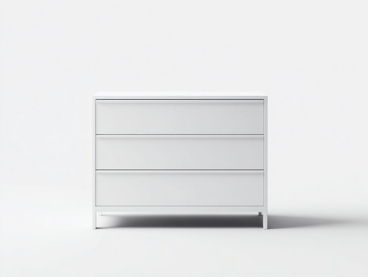 Cassettiera - MDF - 95x40x78 cm - Bianco - Moderno-Favozihome