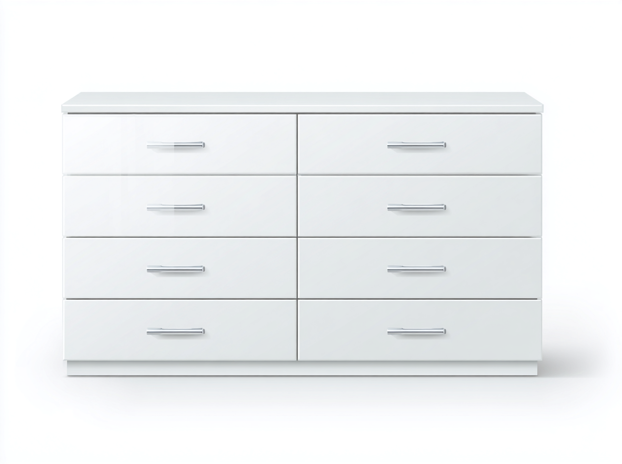 Cassettiera - MDF-Metallo - 142x44x83 cm - Bianco - Minimalista-Favozihome