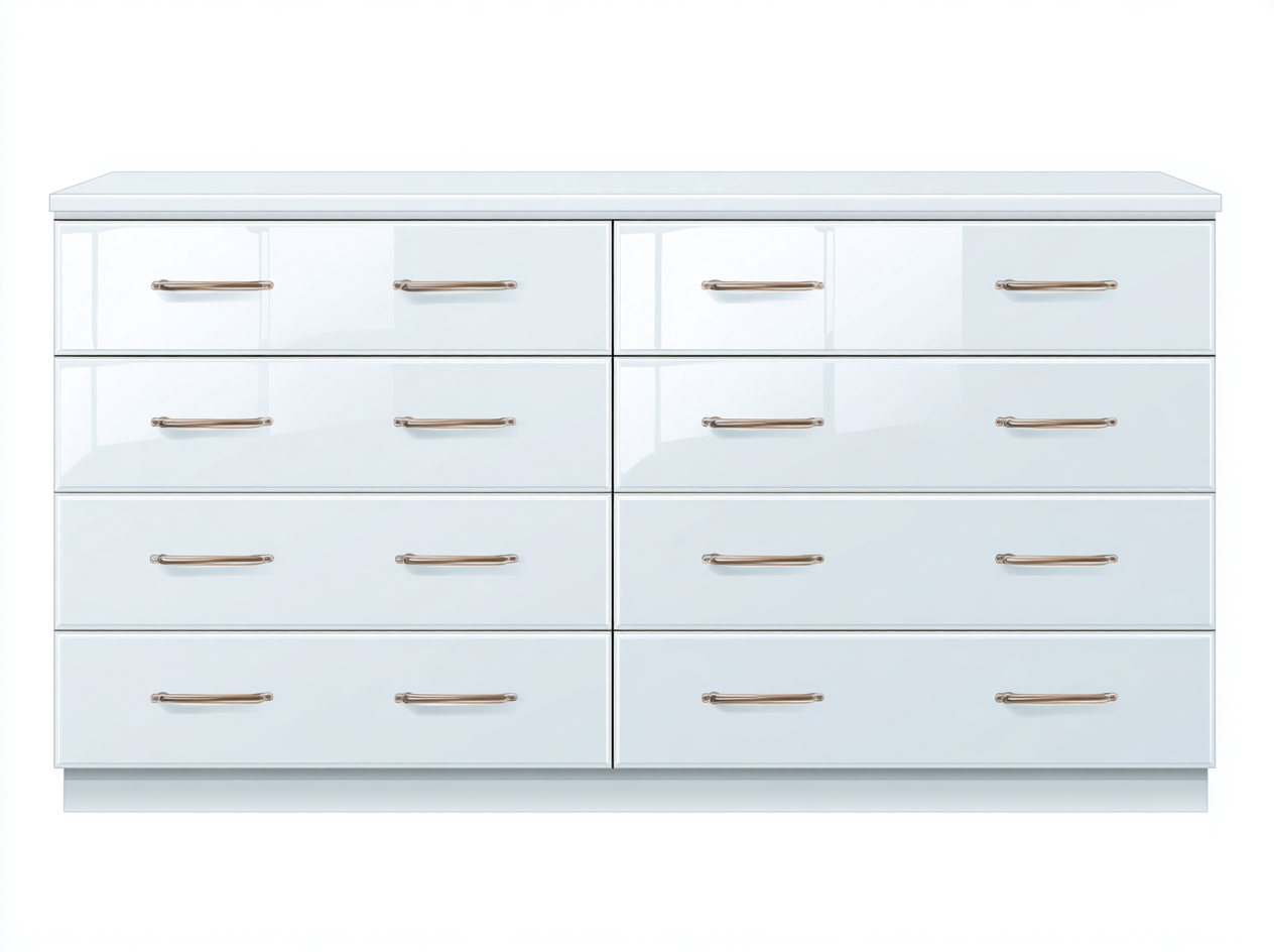 Cassettiera - MDF-Metallo - 148x44x78 cm - Bianco - Moderno-Favozihome