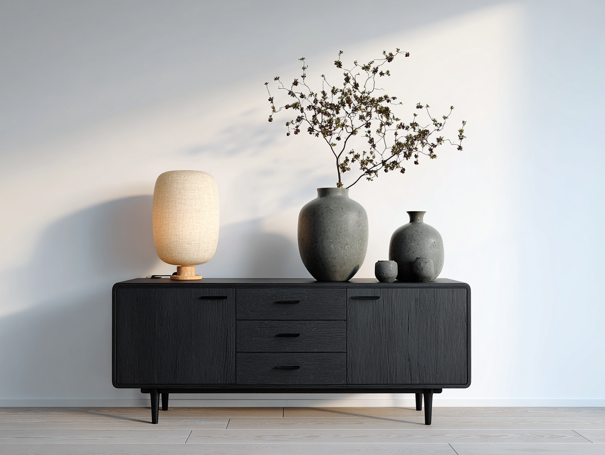 Mobile ingresso - legno-metallo - 180x41x76 cm - nero - moderno-Favozihome