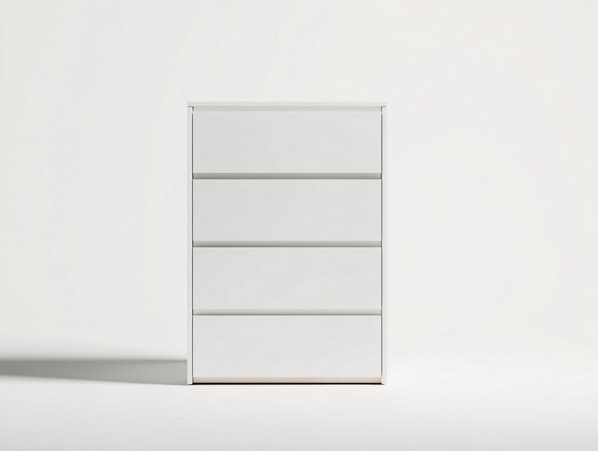 Cassettiera - MDF - 72x39x104 cm - Bianco - Minimalista-Favozihome