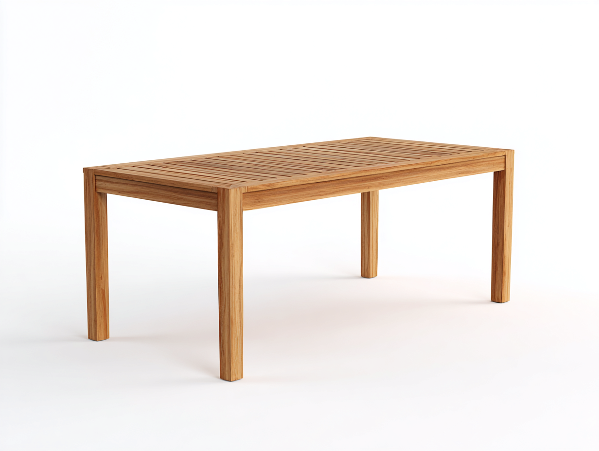 Tavolo da giardino - legno di teak - 220x100x76 cm - naturale - pranzo outdoor-Favozihome