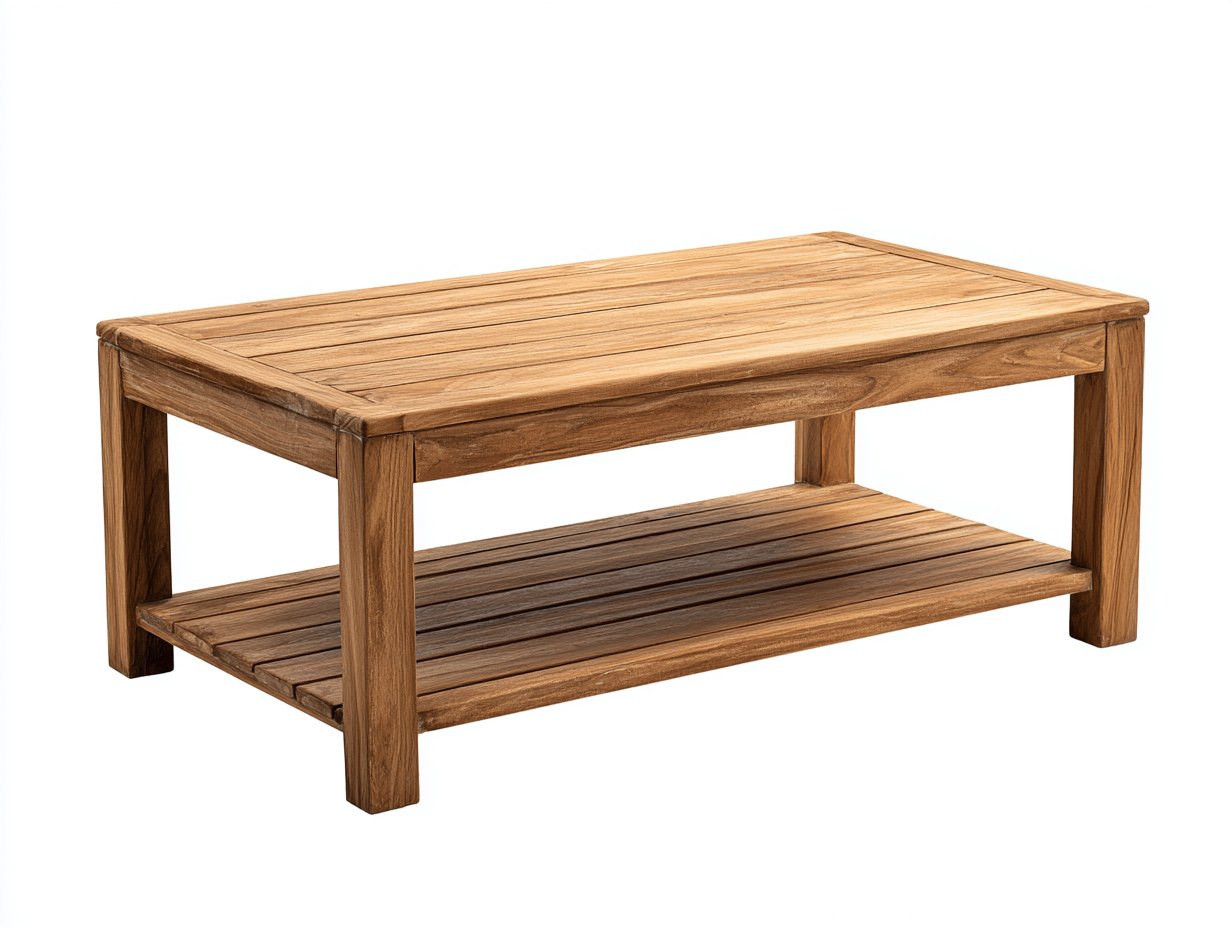 Tavolo da giardino - legno di teak - 120x60x45 cm - naturale - basso-Favozihome