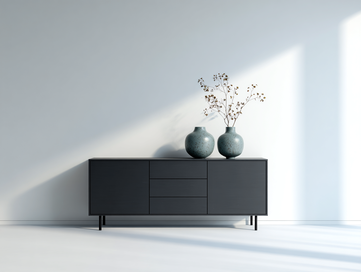 Mobile ingresso - MDF-Metallo - 160x40x74 cm - Nero - Contemporaneo-Favozihome
