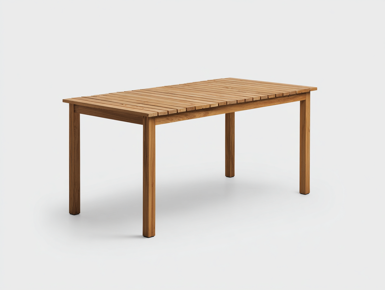 Tavolo da giardino - legno di teak - 220x100x76 cm - naturale - rettangolare-Favozihome