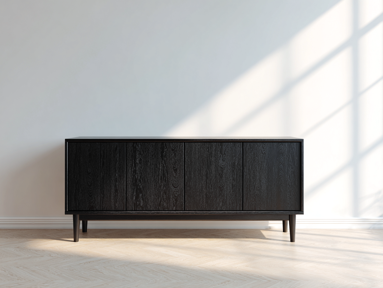 Mobile ingresso - Legno ingegnerizzato - 160x40x72 cm - Nero - Moderno-Favozihome
