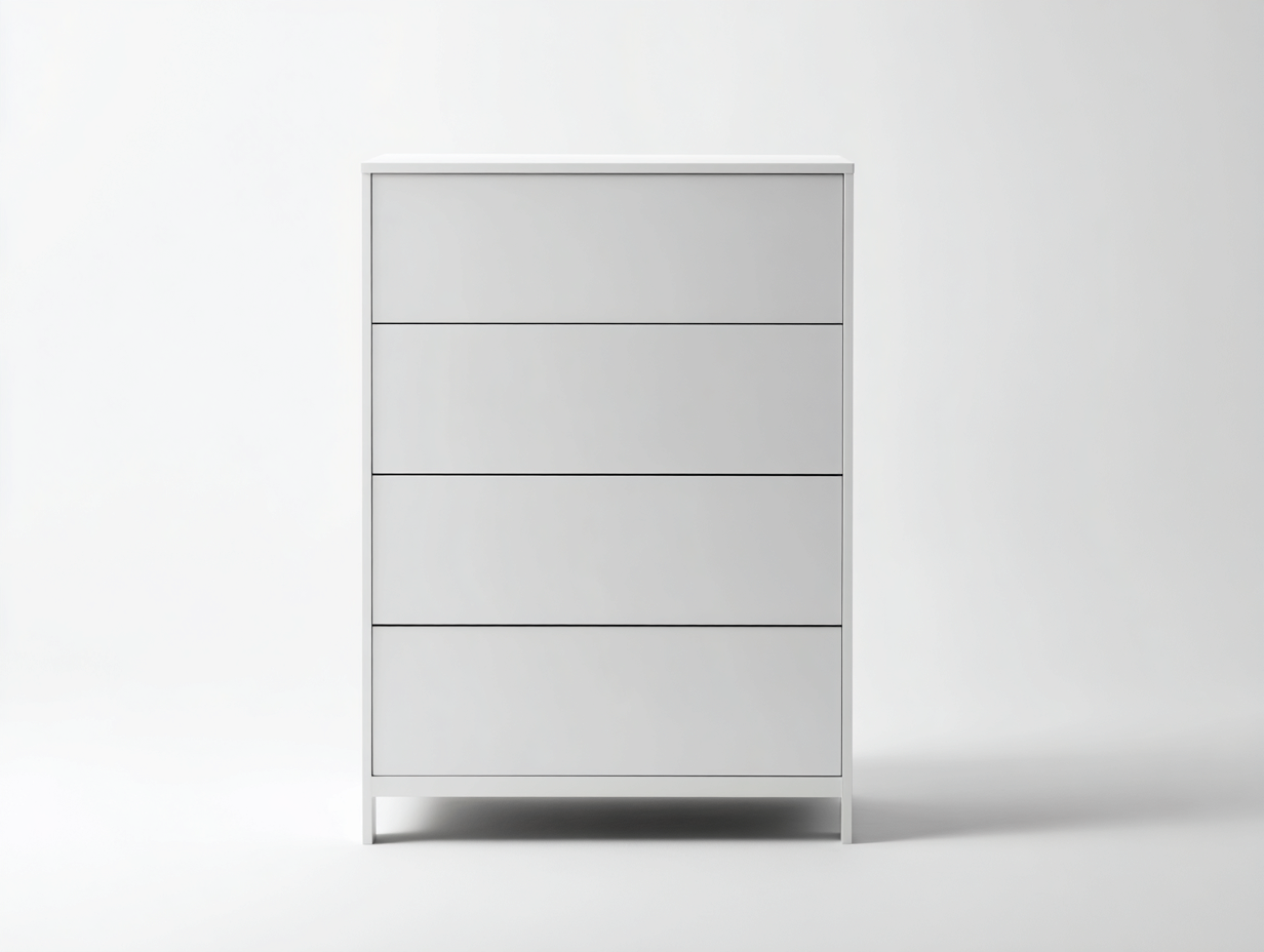 Cassettiera - MDF - 78x40x106 cm - Bianco - Minimalista-Favozihome