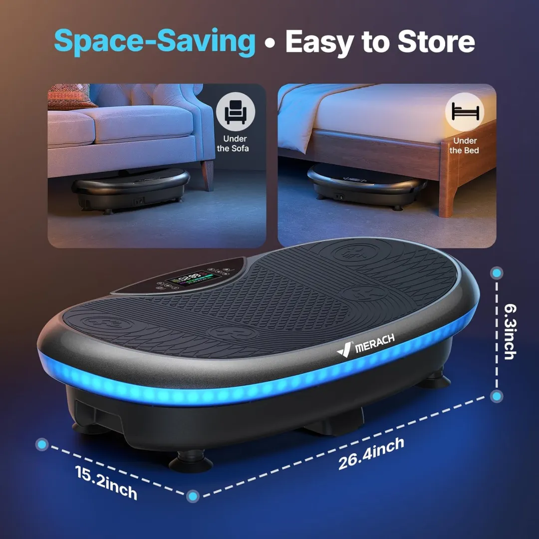💥Save up to 70% — Limited-time offer: Prices start at just $35. 💥Merach Vibration Fitness Plate — A 4D full-body workout vibration platform that supports lymphatic drainage, fat loss, and muscle activation. Featuring Bluetooth connectivity and resistanc