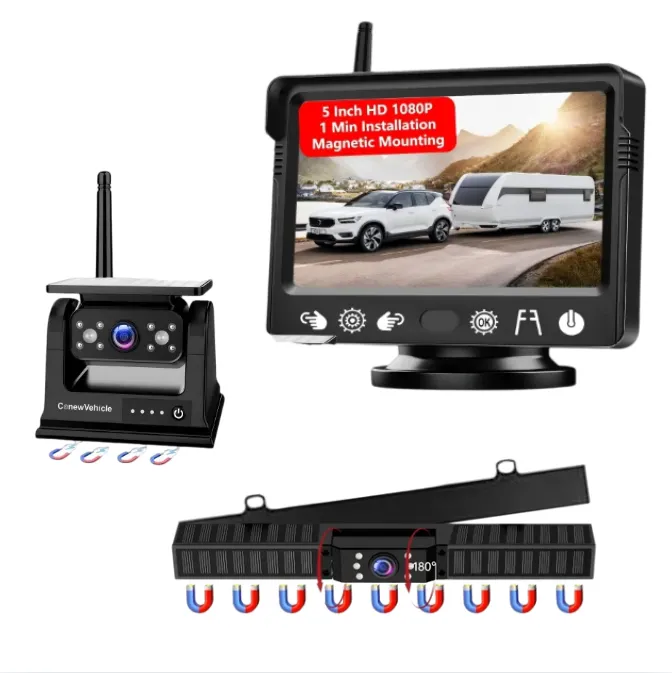 Magnetic, Solar-Powered, Wireless Backup Camera