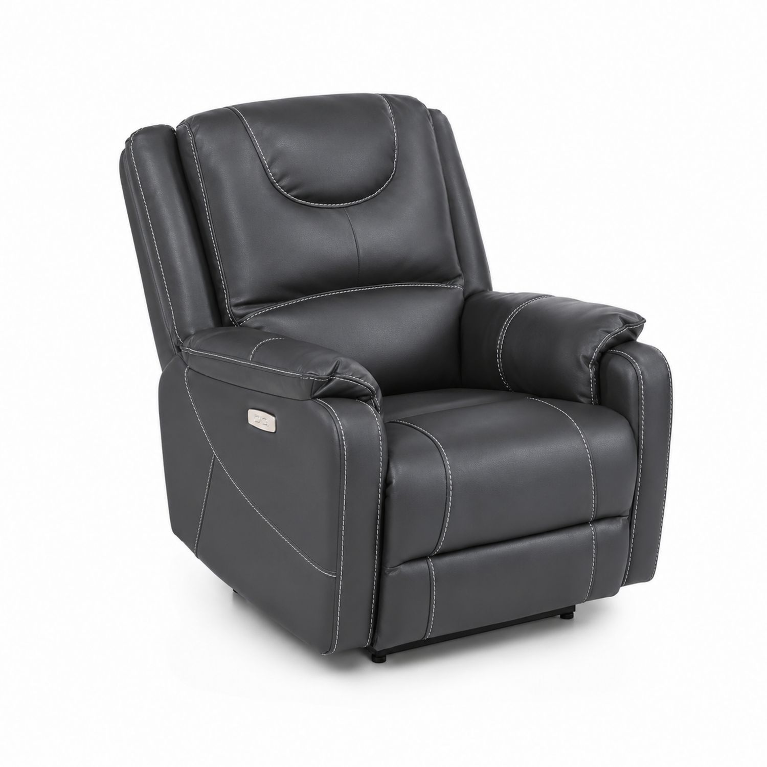 Fauteuil inclinable en cuir synthétique noir