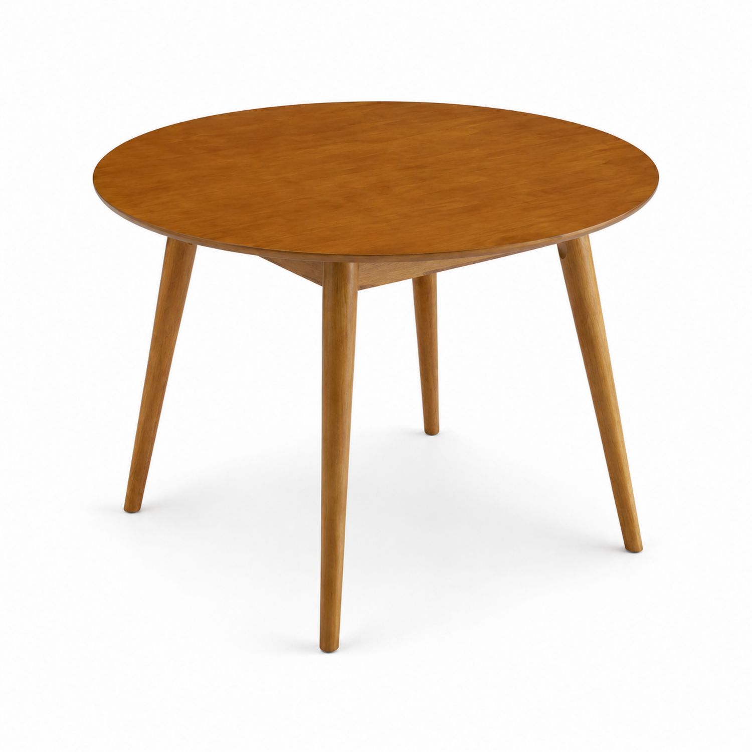 Table ronde en chêne Marron 100 cm