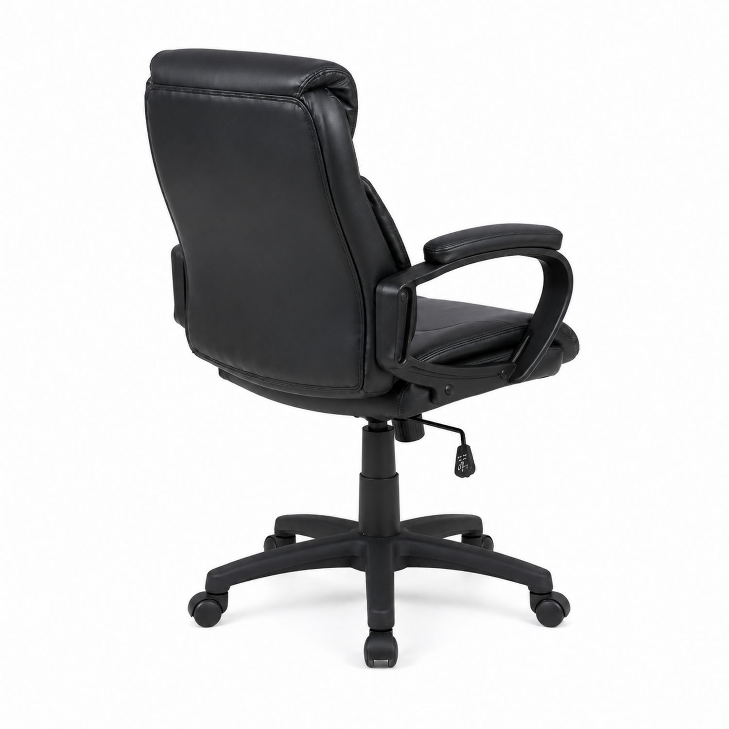 Chaise de bureau en cuir synthétique noir