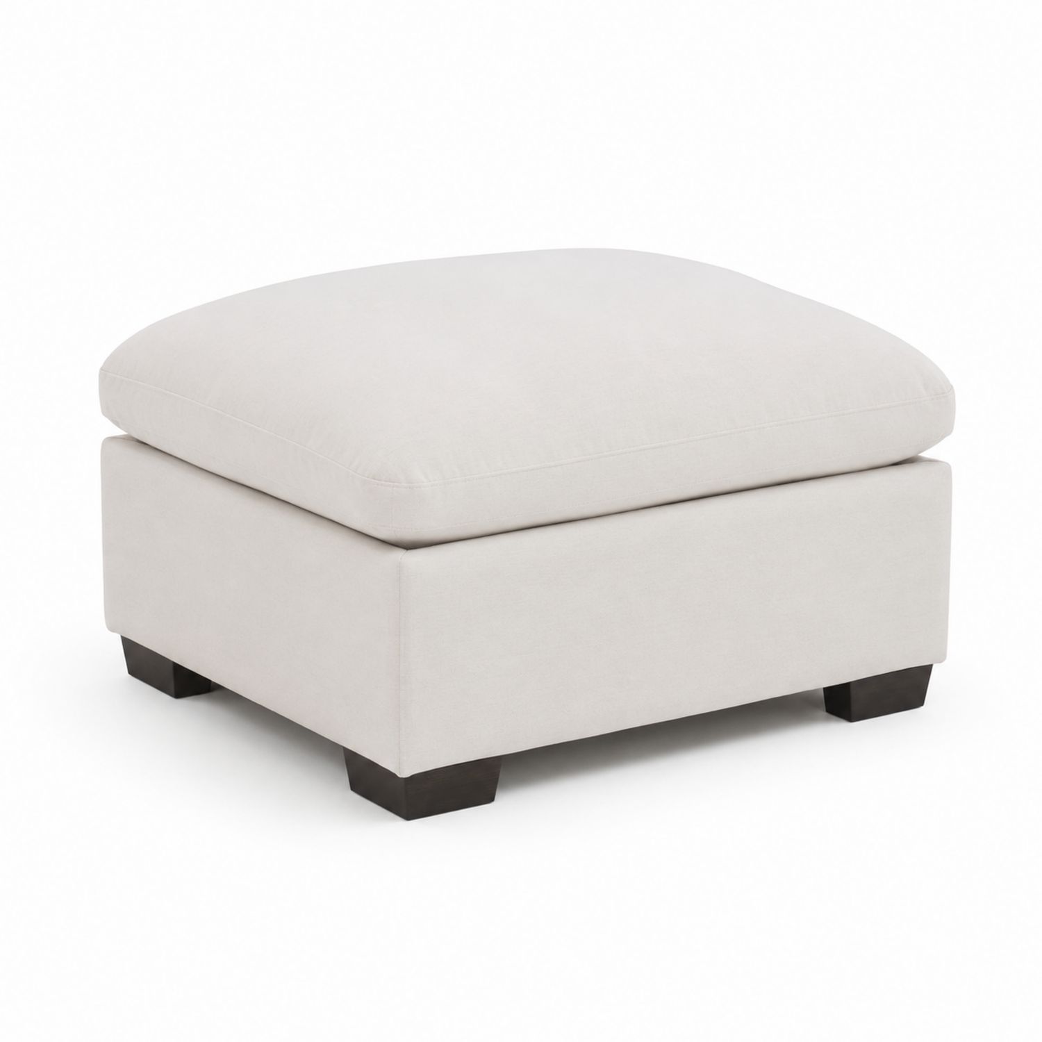 Pouf en Tissu Beige 50x50x40 cm