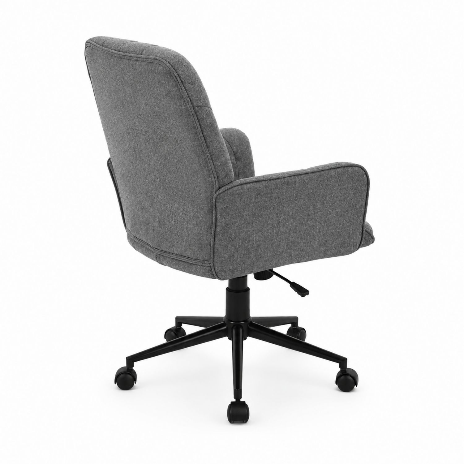 Chaise de bureau en tissu et métal Gris